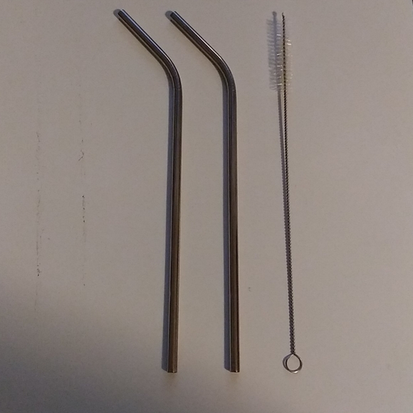 2 metal straws with cleaning tool - Picture 1 of 1